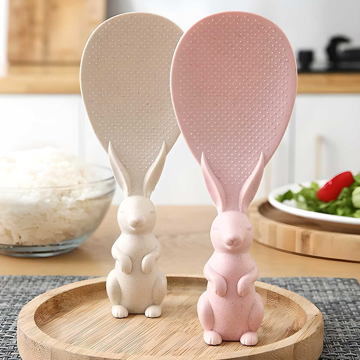 Rabbit Standing Non-Stick  Rice Spoon  in random color(pack of 2)