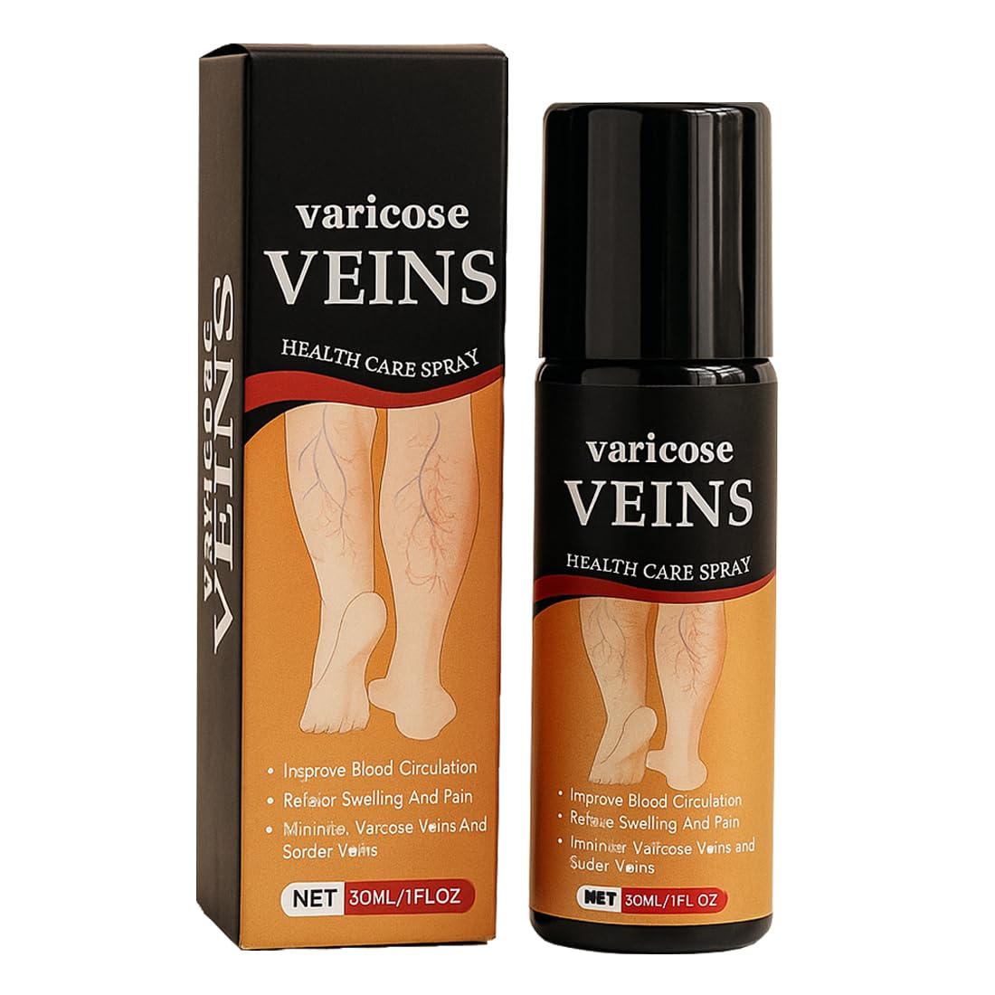 Varicose Veins Health Care Spray, Natural Herbal Formula(pack 1 and 2)