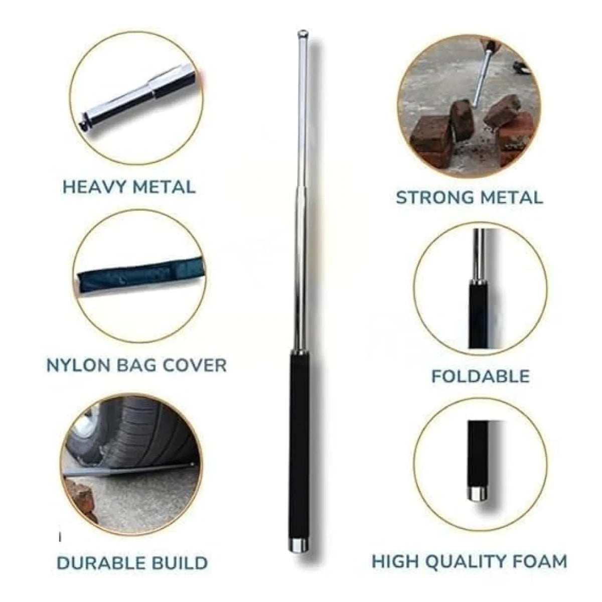 Foldable Self Defence security stick