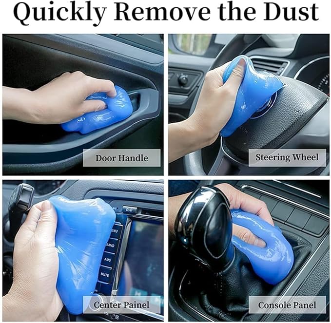 Car Cleaning Gel for Universal Slime Cleaner for Keyboard Auto Interior Vent Laptop Electronics Dust Cleaning Mud Detailing Putty Reusable Jelly Silicone Magic Gel