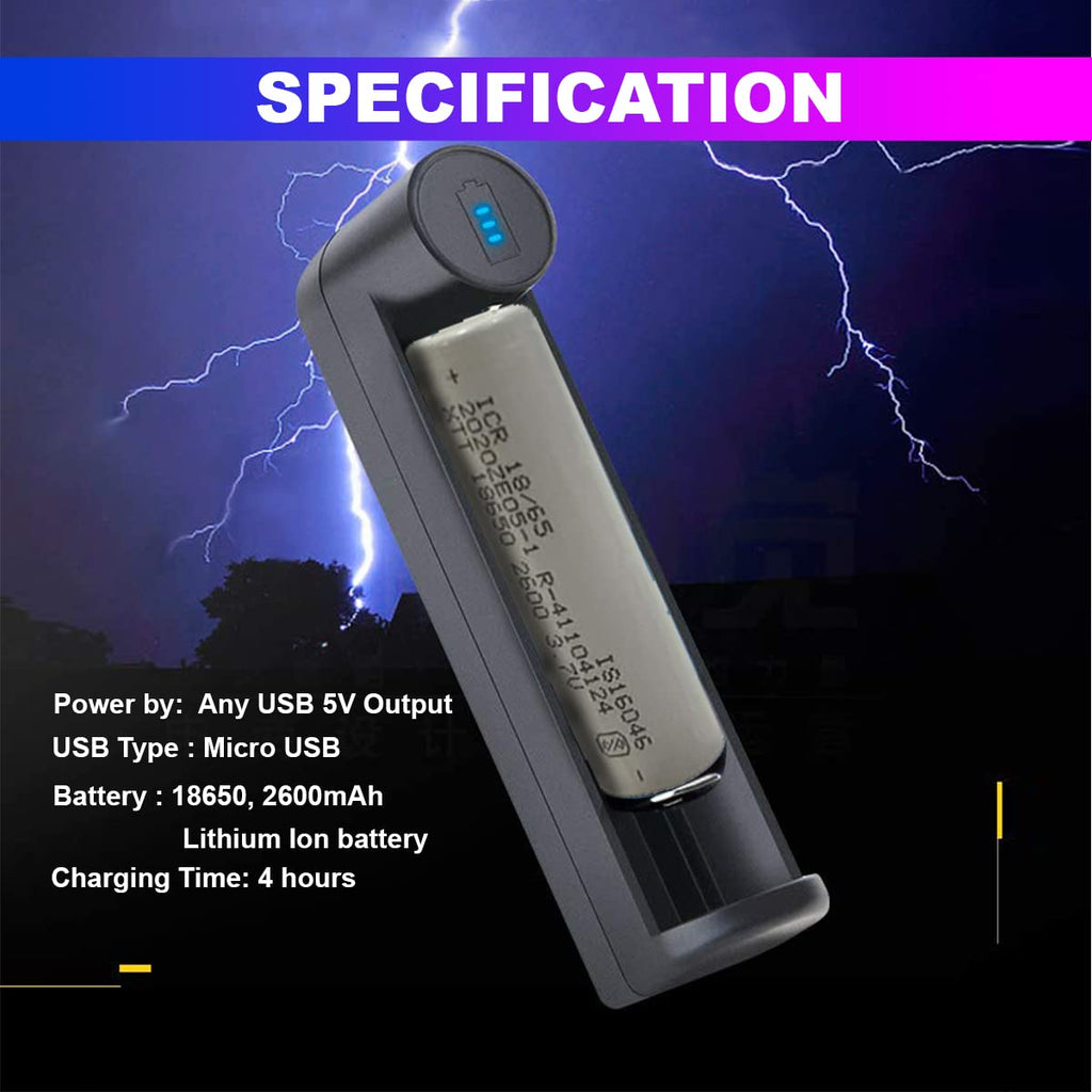 Metal Led Flashlight,Water Resistant Zoomable Torch with 5 Lighting Modes for Camping
