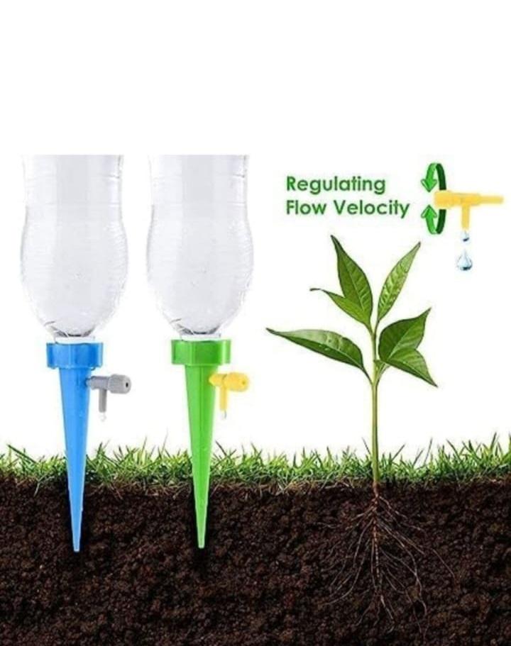 Self Watering Spikes Adjustable in assorted colors Pack of 2