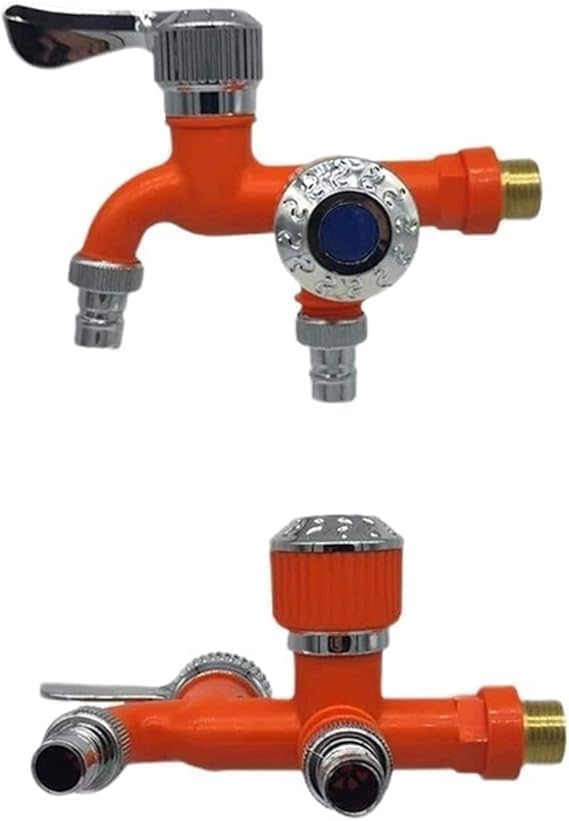 Multifunctional Water Nozzle, 2-in-1 Dual Outlet Design, Chrome-Plated Tap with Adjustable Valves (random color)
