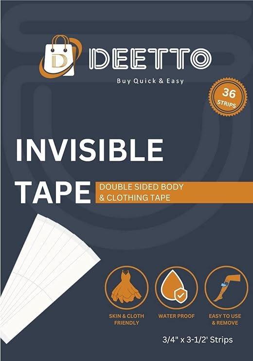 Double Sided Tape for Clothes (36 Strip Pack)