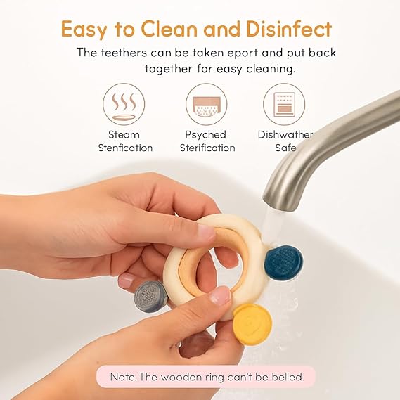 Wooden Silicone Teether