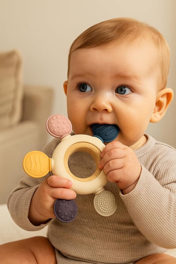 Wooden Silicone Teether