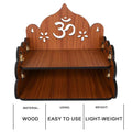 Wood Hand Crafted Om Pattern Home Temple