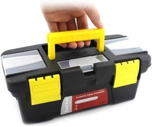 Compact Plastic Tool Box with Organizer General Household Tool Kit for Home Maintenance