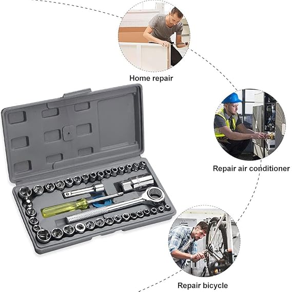 40 Pcs Combination Socket Toolkit