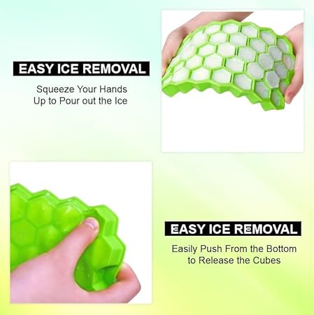 Ice Cube Tray Flexible Silicone Honeycomb (pack of 3)