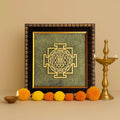 Shree Yantra on Pyrite Frame – Wealth, Prosperity & Vastu Protection