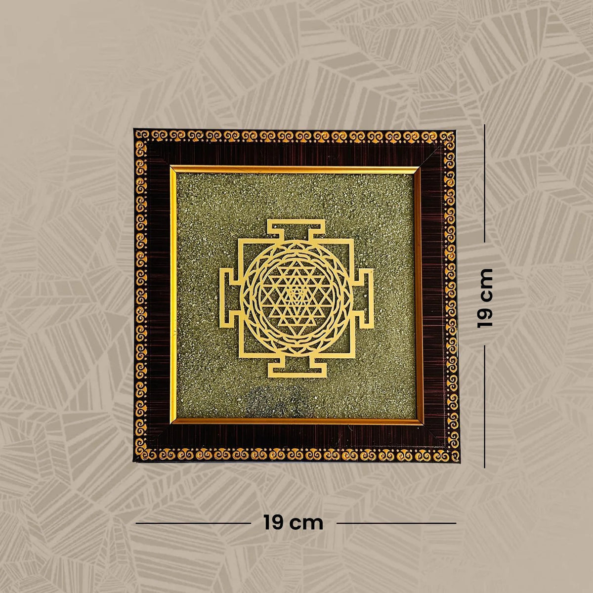 Shree Yantra on Pyrite Frame – Wealth, Prosperity & Vastu Protection