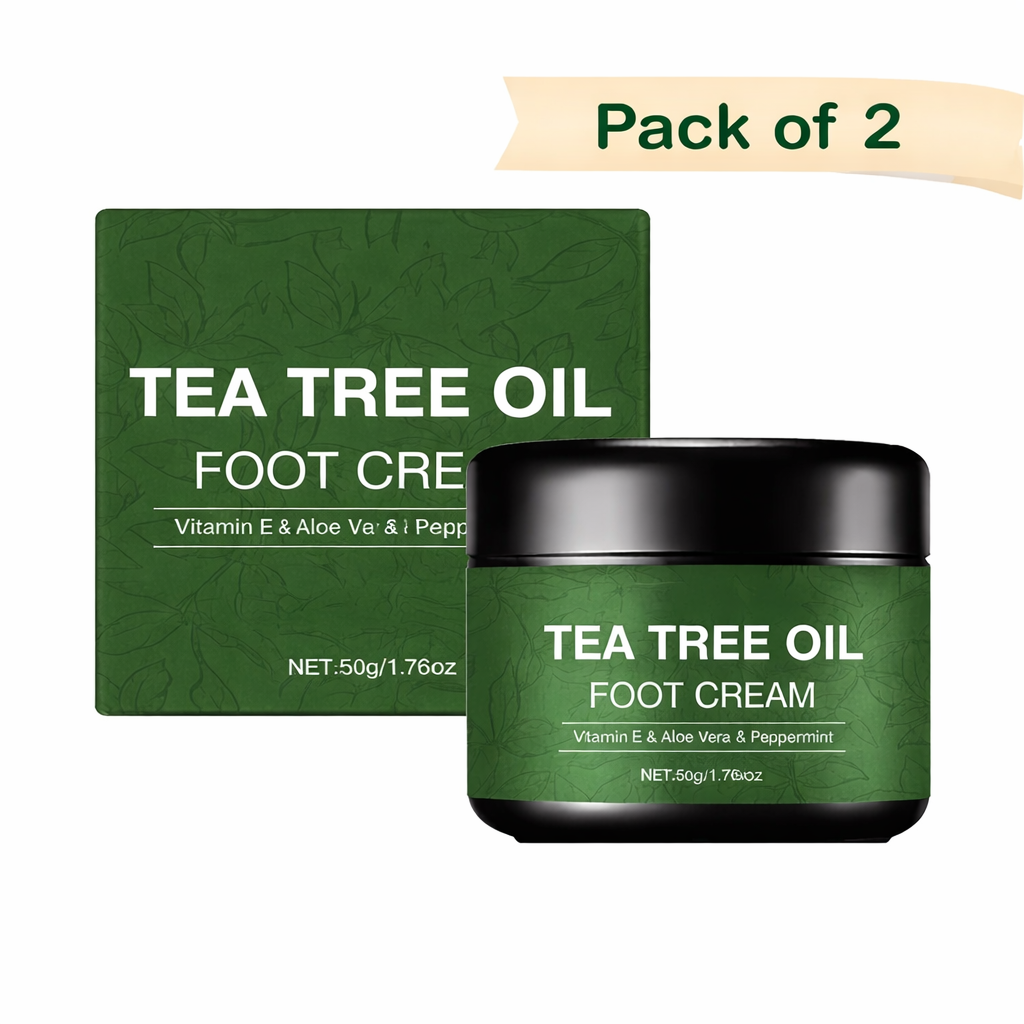 TEA TREE OIL FOOT CREAM  Deep Moisturizing & Soothing Foot Care for Soft Smooth Skin(PACK OF 2)