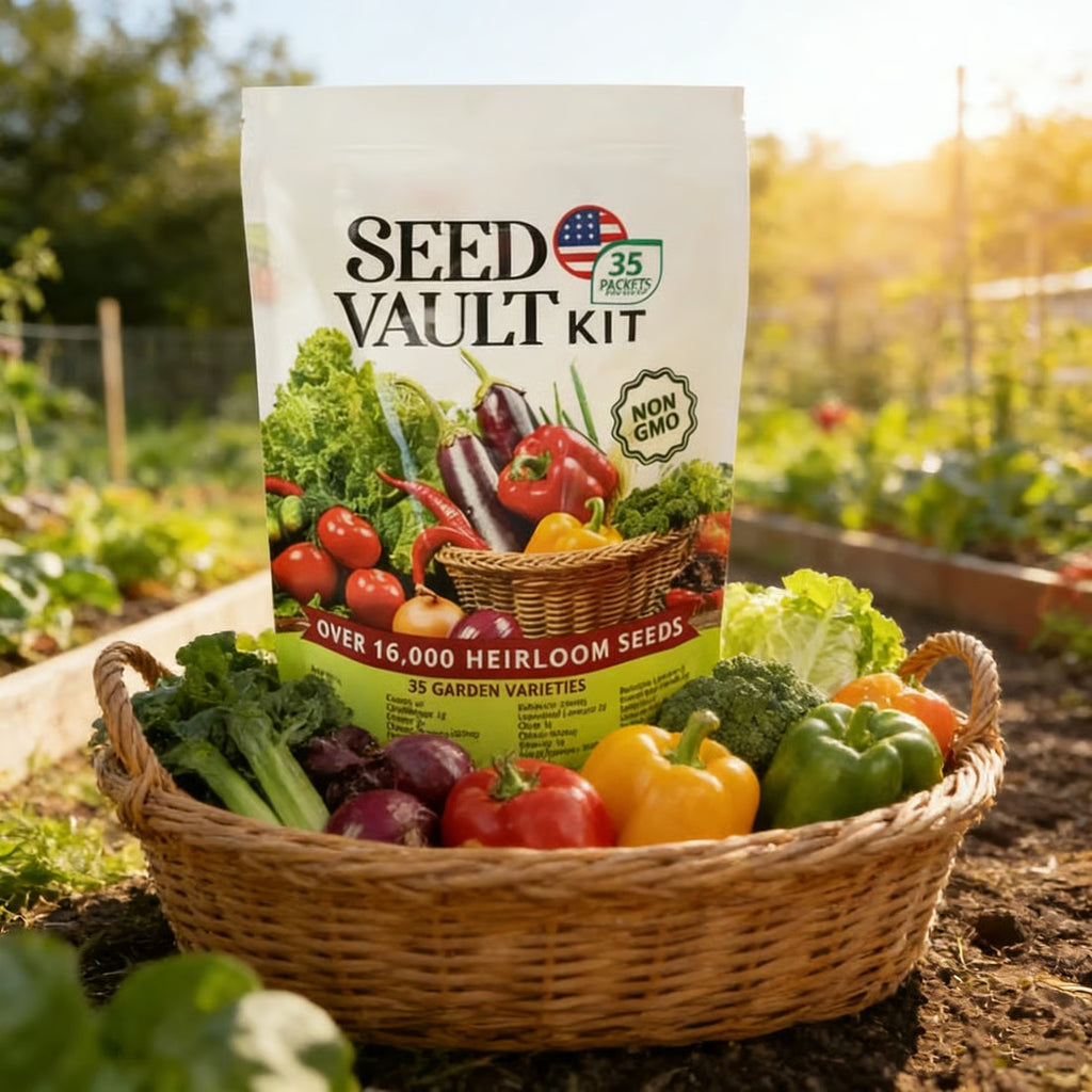 All in one  Survival Seed Vault for Preppers, Beginners, and Home Gardeners Varieties Seeds for Planting Vegetables 35 Free Plant Markers