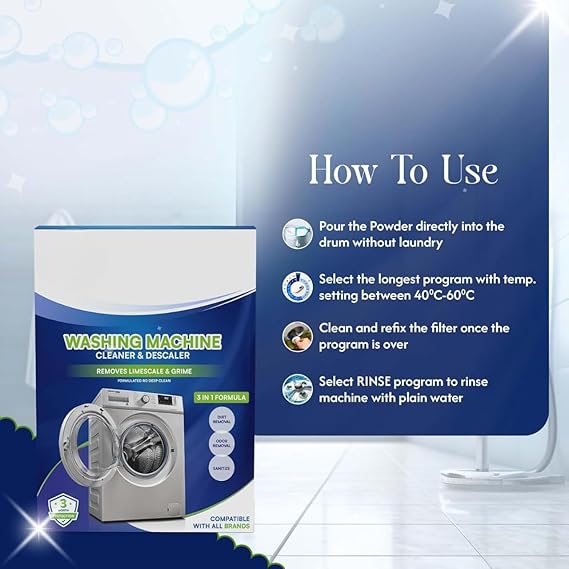 Washing Machine Cleaner And Descaling Powder Pack Of 1