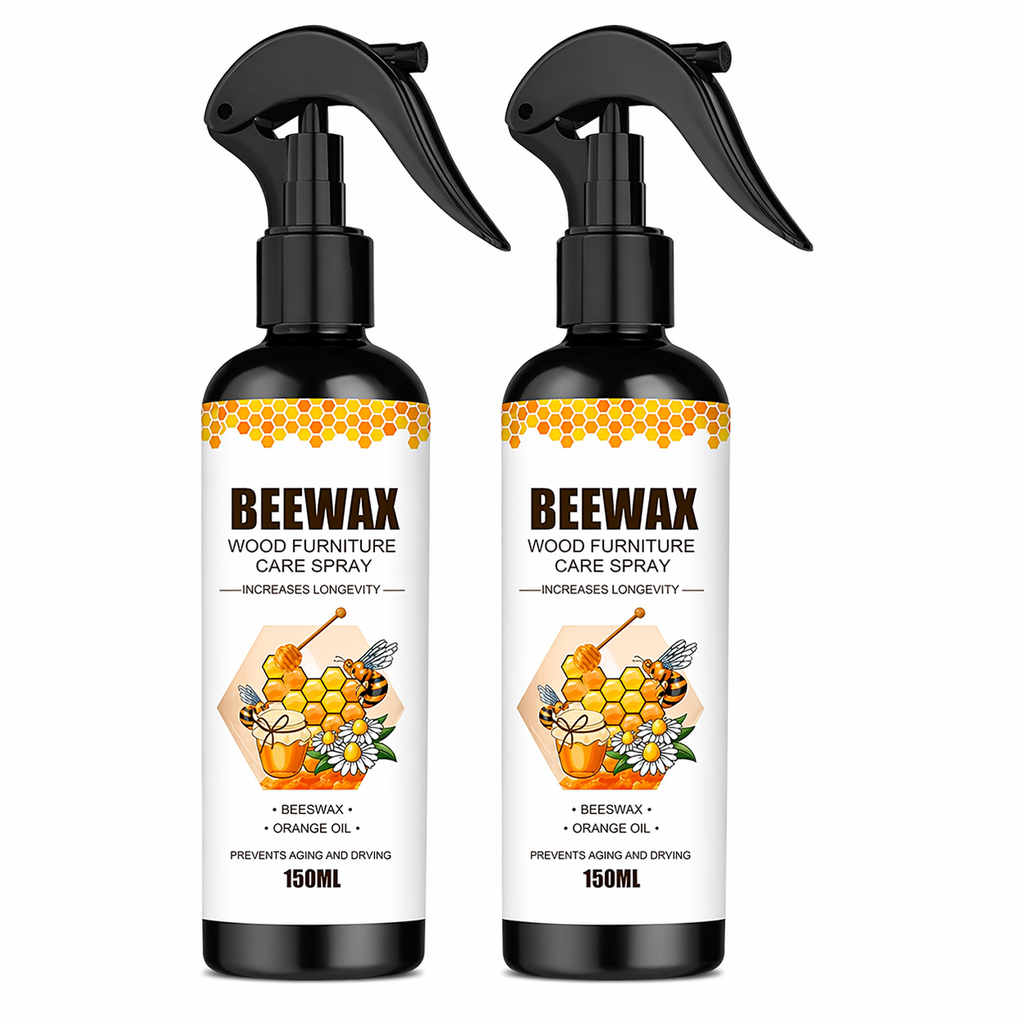 Beeswax Spray Furniture Polish, Wood Cleaner, Wood Floor Polish PACK OF 2