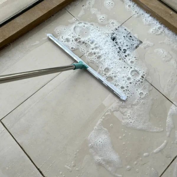 Wiper Mop for Floor Cleaning Heavy Duty Magic Broom Sweeper Silicon Floor Wiper with Stainless Steel Extendable Handle