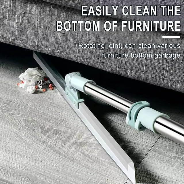 Wiper Mop for Floor Cleaning Heavy Duty Magic Broom Sweeper Silicon Floor Wiper with Stainless Steel Extendable Handle