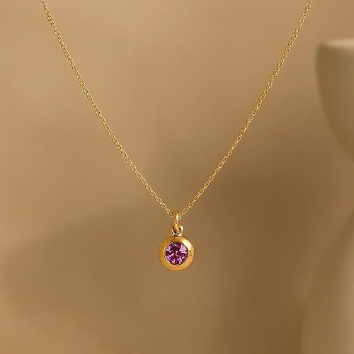Alexandrite Birthstone Pendant with gold plated chain included