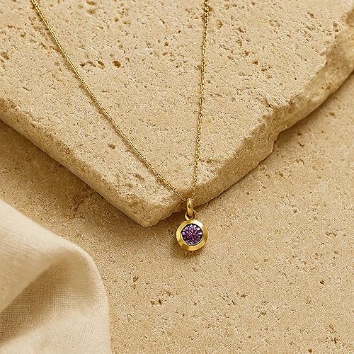 Alexandrite Birthstone Pendant with gold plated chain included